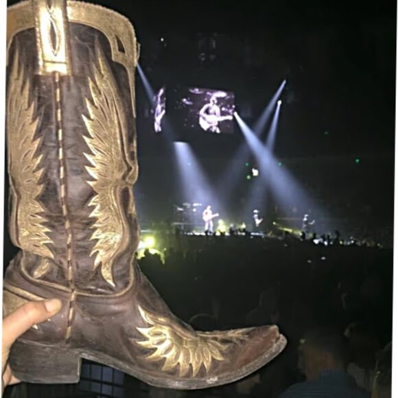 OLD GRINGO BROWN/GOLD METALLIC EAGLE BOOTS , size 6 - Picture 7 of 8